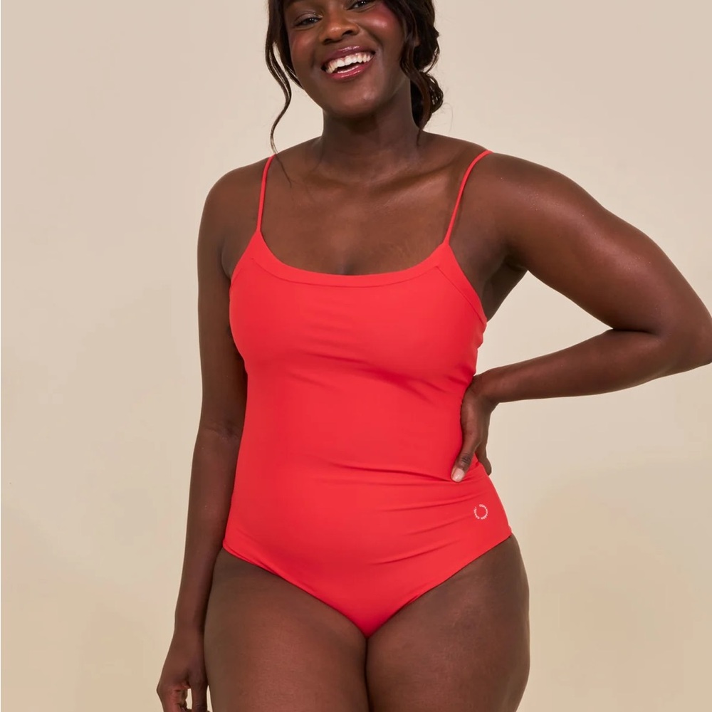 Chic Red One-Piece Swimsuit